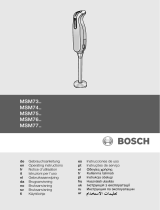 Bosch MSM7501/01 Bruksanvisning