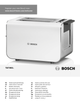 Bosch TAT8611GB Styline 2 Slice Toaster Bruksanvisning