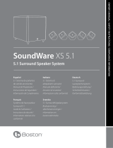 Boston Acoustics soundware xs 5.1 5.1 surround speaker system Användarmanual