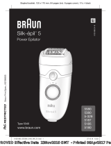 Braun 5580, 5380, 5-329, 5187, 5185, 5180, Power Epilator, Silk-épil 5 Användarmanual