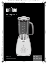 Braun Blender MX 2050 BLACK Användarmanual