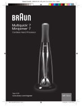 Braun Cordless Hand Processor MR 740 CC Användarmanual