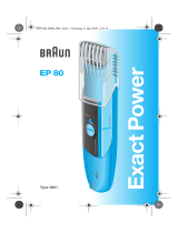 Braun EP80 Exact Power Användarmanual