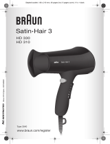 Braun Satin Hair 3 HD 310 Användarmanual