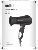 Braun HD530,  HD510,  Satin Hair 5 Användarmanual