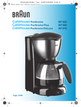 Braun KF520 CafeHouse PurAroma Bruksanvisning