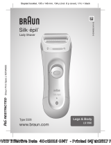 Braun LS5560, Legs & Body, Silk-épil Lady Shaver Användarmanual
