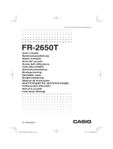 Casio FR-2650T Användarmanual
