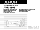 Denon AVR-1803 Operating Instructions Manual