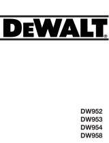 DeWalt DW953 Bruksanvisning