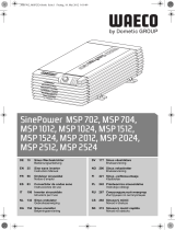 Waeco SinePower MSP702, MSP704, MSP 1012, MSP 1024 Bruksanvisningar