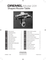Dremel 231 SHAPER ROUTER TABLE Bruksanvisning
