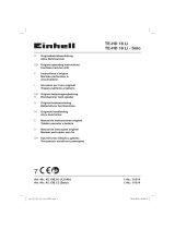EINHELL TE-HD 18 Li Kit Användarmanual