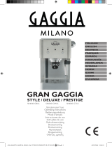Gaggia Milano Gran Gaggia Deluxe Bruksanvisning