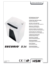 HSM HSM Securio B34C Level 4 Micro Cut Shredder Användarmanual