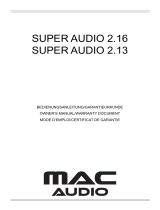 MAC Audio SUPER AUDIO 2.13 Bruksanvisning