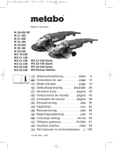 Metabo W 21-180 Bruksanvisningar