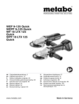 Metabo WF 18 LTX 125 Bruksanvisningar