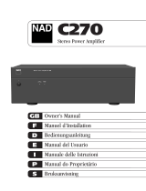 NAD Electronics C270 Användarmanual