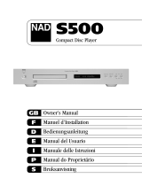 NAD Electronics S500 Användarmanual