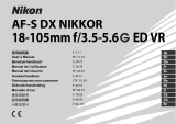 Nikon AF-S DX NIKKOR 18-105mm f/3.5-5.6G ED VR Användarmanual