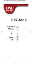 One For All URC 6410 Användarmanual