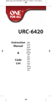 One For All URC6420URC 6420 (2 EN 1) Bruksanvisning