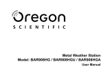 Oregon Scientific BAR908HG Användarmanual