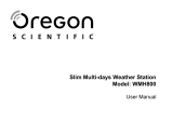 Oregon Scientific WMH800 Bruksanvisning