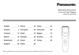 Panasonic ERGC20 Bruksanvisning