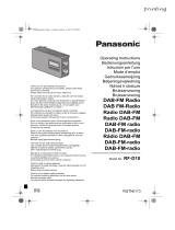 Panasonic RF-D10 noire Bruksanvisning