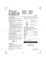 Pioneer S-H520V-QL Användarmanual