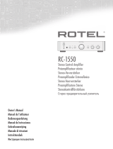 Rotel RC-1550 Användarmanual