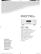 Rotel RCX-1500 Bruksanvisning