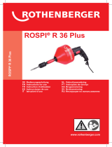 Rothenberger Electric drain cleaner ROSPI R 36 Plus Användarmanual