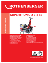 Rothenberger Electric threading machine SUPERTRONIC 2SE Användarmanual