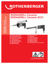 Rothenberger Wet drilling machine RODIADRILL Ceramic Användarmanual