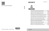 Sony Série Alpha 3000 Användarmanual