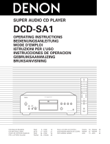Denon DCD-SA1 Användarmanual