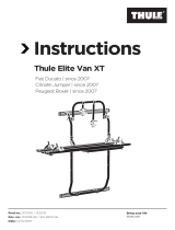 Thule Elite Van XT bike rack for vans Fiat Ducato, Citroën Jumper, Peugeot Boxer, Ram Pro Master black Användarmanual