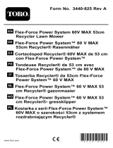 Toro Flex-Force Power System 60V MAX 52cm Recycler Lawn Mower Användarmanual