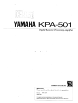 Yamaha KPA-501 Bruksanvisning