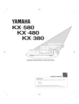 Yamaha KX 580 Användarmanual