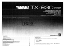Yamaha TX-930 Bruksanvisning