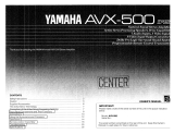 Yamaha AVX-500 Bruksanvisning