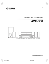 Yamaha AVX-S80 Användarmanual