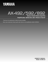 Yamaha AX-492, AX-592, AX-892 Användarmanual
