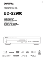 Yamaha BD-S2900 Bruksanvisning