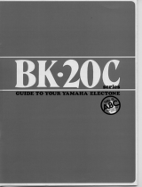 Yamaha Electone BK-20C Series Bruksanvisning