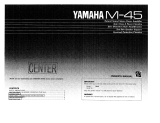 Yamaha M-45 Bruksanvisning